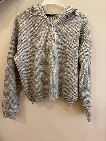 Gri kazak sweatshirt