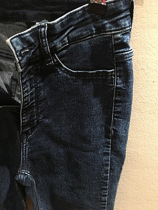 xs Beden lacivert Renk H&m marka yüksek bel sıfır jeans