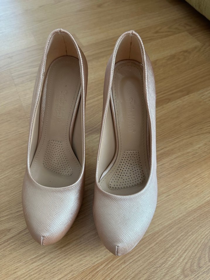 Bej Rugan Stiletto Topuklu Kadın Ayakkabı Santa Marina - Görsel 2