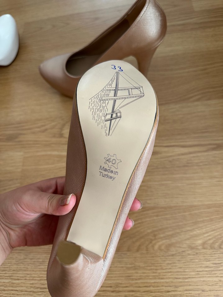 Bej Rugan Stiletto Topuklu Kadın Ayakkabı Santa Marina - Görsel 3