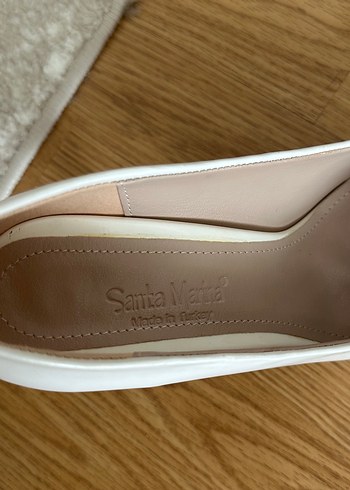 Beyaz Rugan Stiletto Kadın Ayakkabı - Görsel 2