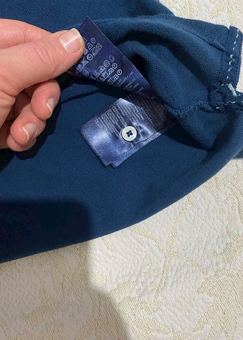 Kadın Lacivert Pamuklu Uzun Kollu Polo Tişört - Görsel 2