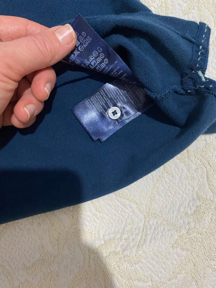 Kadın Lacivert Pamuklu Uzun Kollu Polo Tişört - Görsel 2