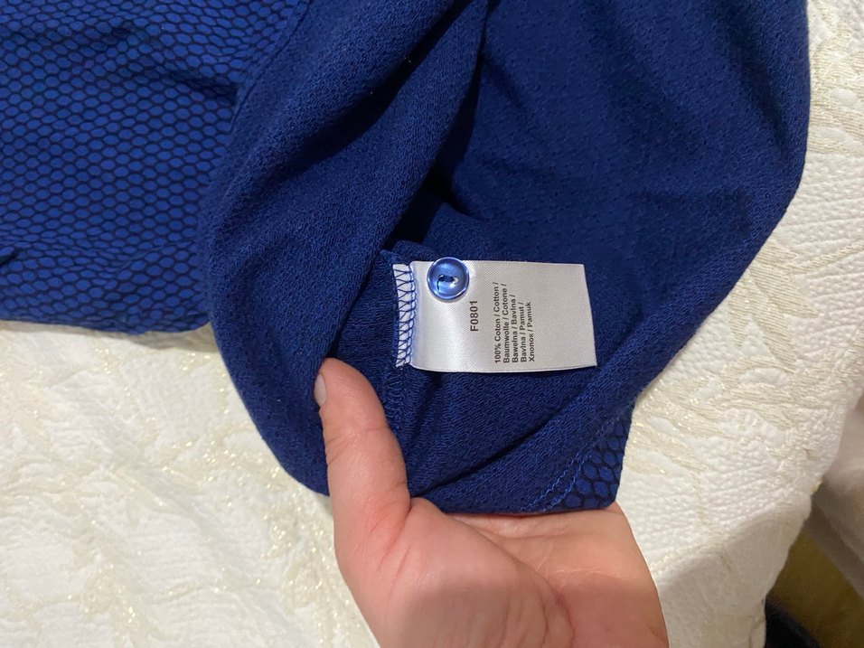 Erkek Lacivert V Yakalı Polo Tişört - Görsel 3