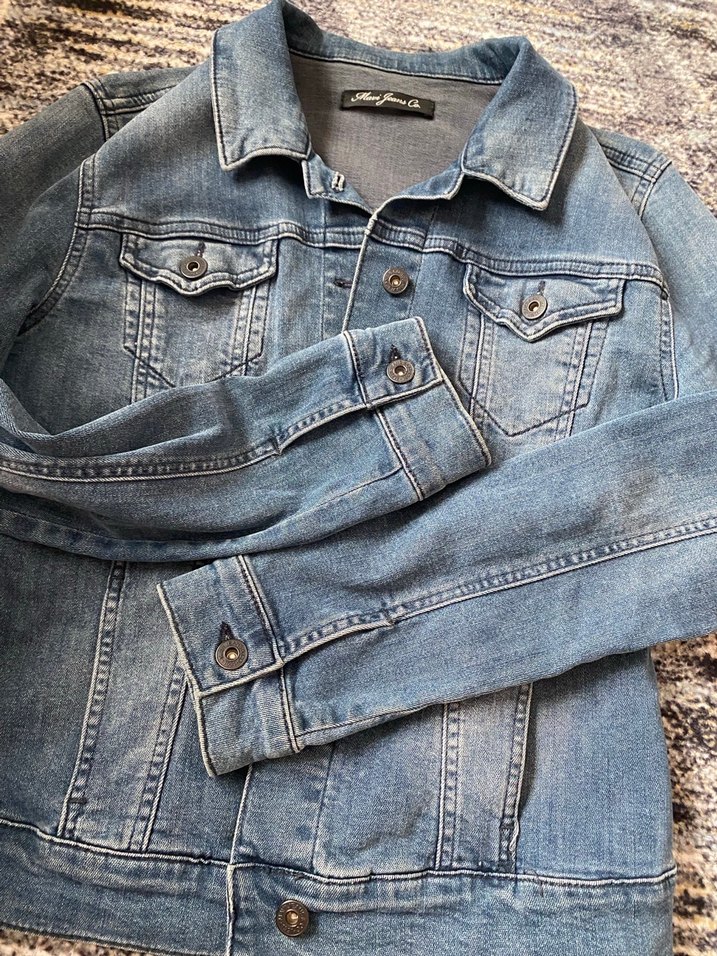 Düğmeli Mavi Kadın Denim Ceket - Görsel 2