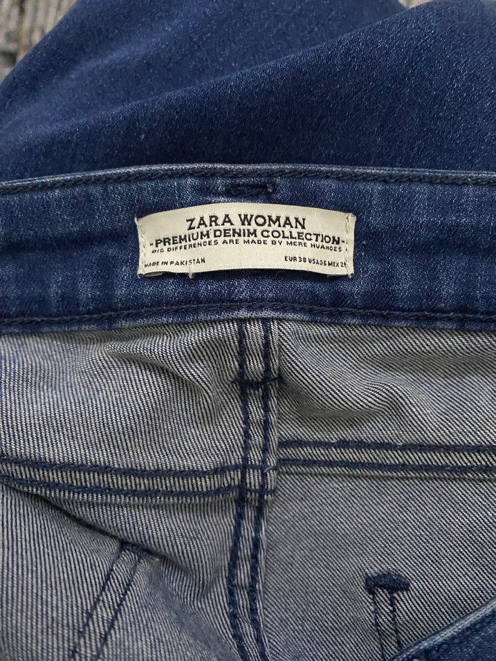 Düğmeli Lacivert Regular Fit Kadın Jean - Görsel 3