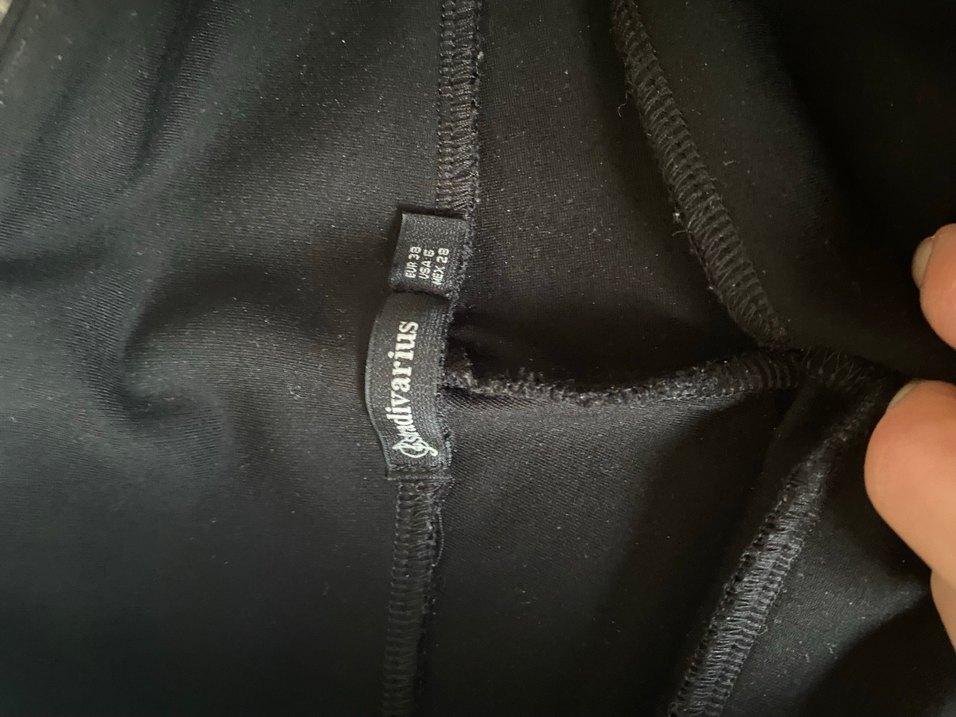 Düğmeli Siyah Kadın taytı - Görsel 2