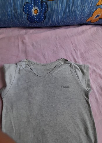 Gri Kısa Kollu Bebek Body - Görsel 3