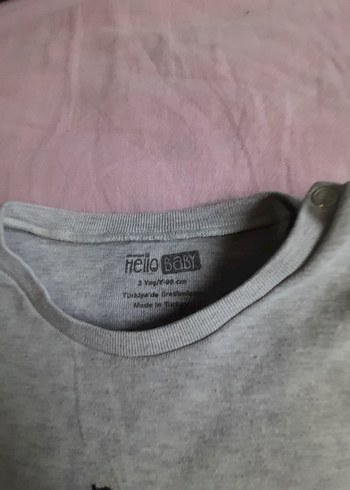 Kız Bebek Gri Uzun Kollu Baskılı Body - Görsel 2