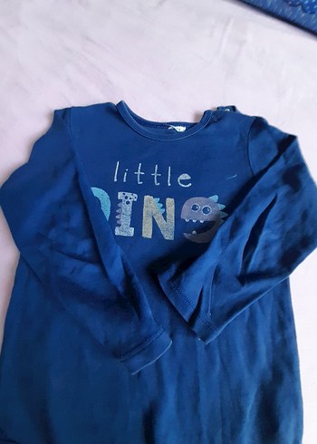 Uzun Kollu Mavi Bebek Body - Görsel 2