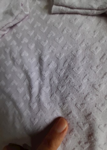 Gri Örgü Kısa Kollu Bebek Kız Body - Görsel 3