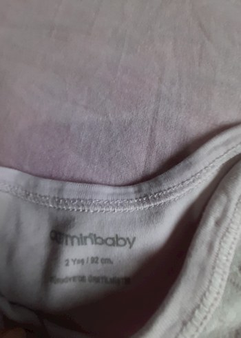 Gri Örgü Kısa Kollu Bebek Kız Body - Görsel 2