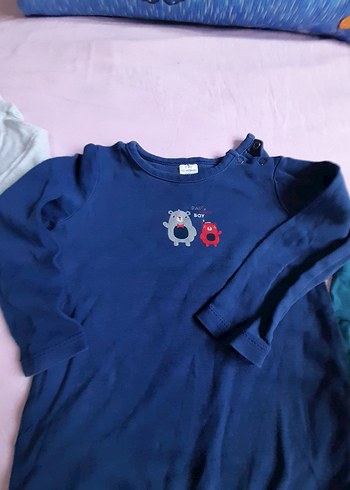 Uzun Kollu Lacivert Bebek Body - Görsel 2