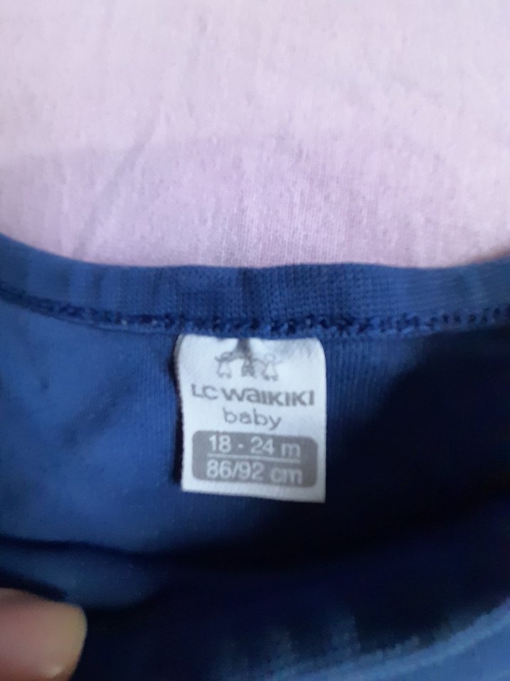 Uzun Kollu Lacivert Bebek Body - Görsel 3