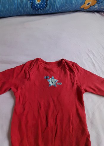 Uzun Kollu Kırmızı Kız Bebek Body - Görsel 3