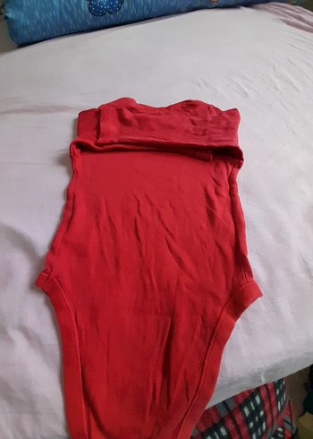 Uzun Kollu Kırmızı Kız Bebek Body - Görsel 4