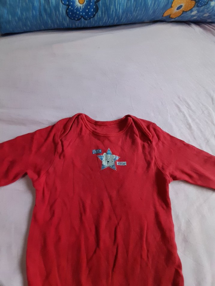 Uzun Kollu Kırmızı Kız Bebek Body - Görsel 3