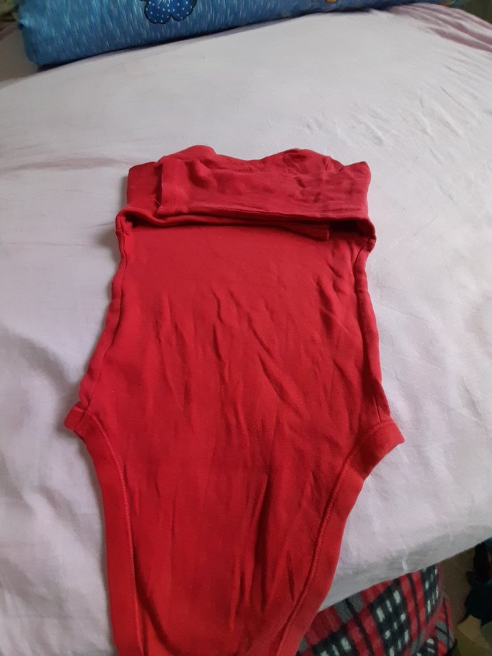 Uzun Kollu Kırmızı Kız Bebek Body - Görsel 4