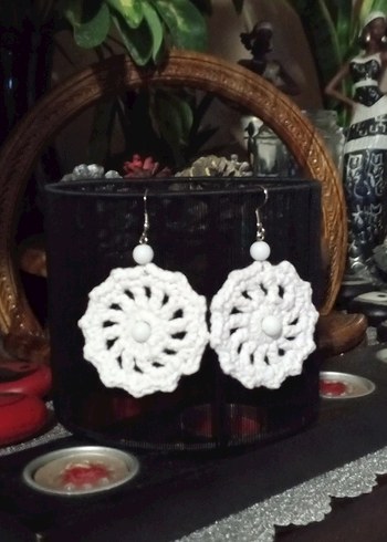  Beden beyaz Renk #küpe#earing#tasarım#handmade