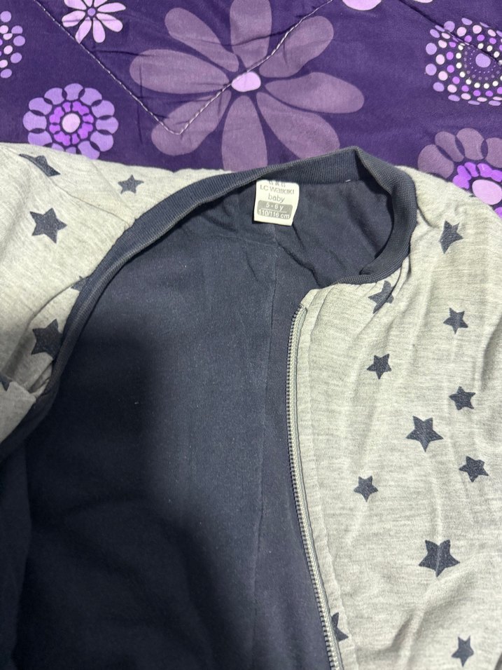 5 6 YAŞ Fermuarlı Gri Erkek Çocuk Tulum Boy 93 cm - Görsel 3