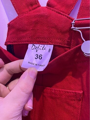 s Beden kırmızı Renk Kırmızı salopet