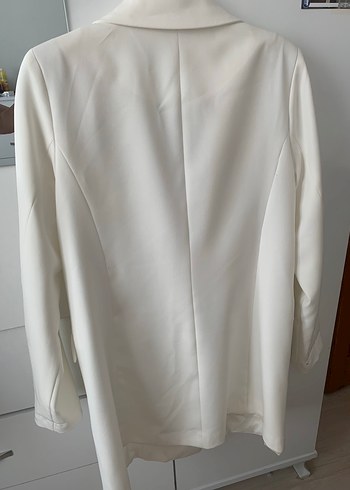Diğer Düğmeli Beyaz Kadın Blazer Ceket