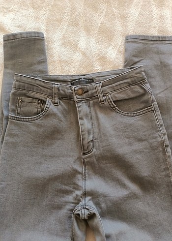 Diğer Gri Kadın Denim Jean Pantolon