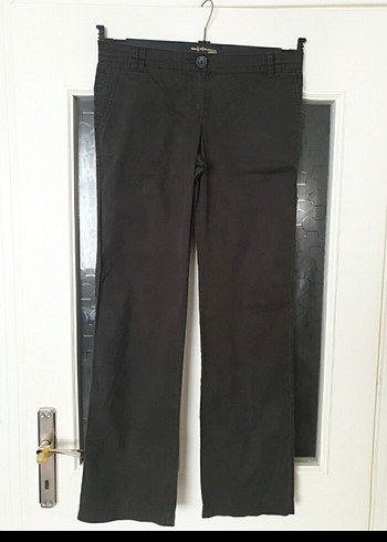 Siyah Kadın Denim Kumaş Pantolon Mango 40