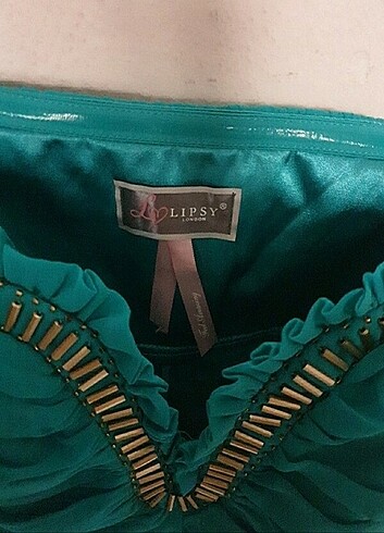 Lipsy Bustier Elbise kısa Turkuaz Lispy London