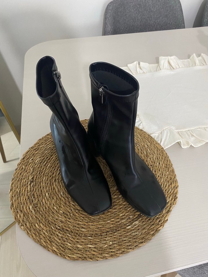 Straswans Siyah Kadın Deri Bot - Görsel 2