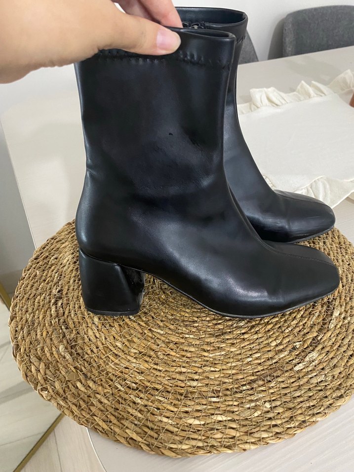 Straswans Siyah Kadın Deri Bot - Görsel 3