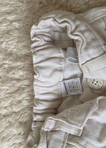 Kız Çocuk Beyaz Nakışlı Dantel Detaylı Pantolon - Görsel 2