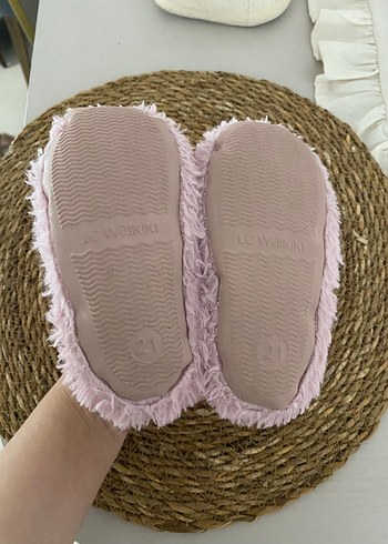 Kız Bebek Pembe Peluş Ev Terliği - Görsel 2