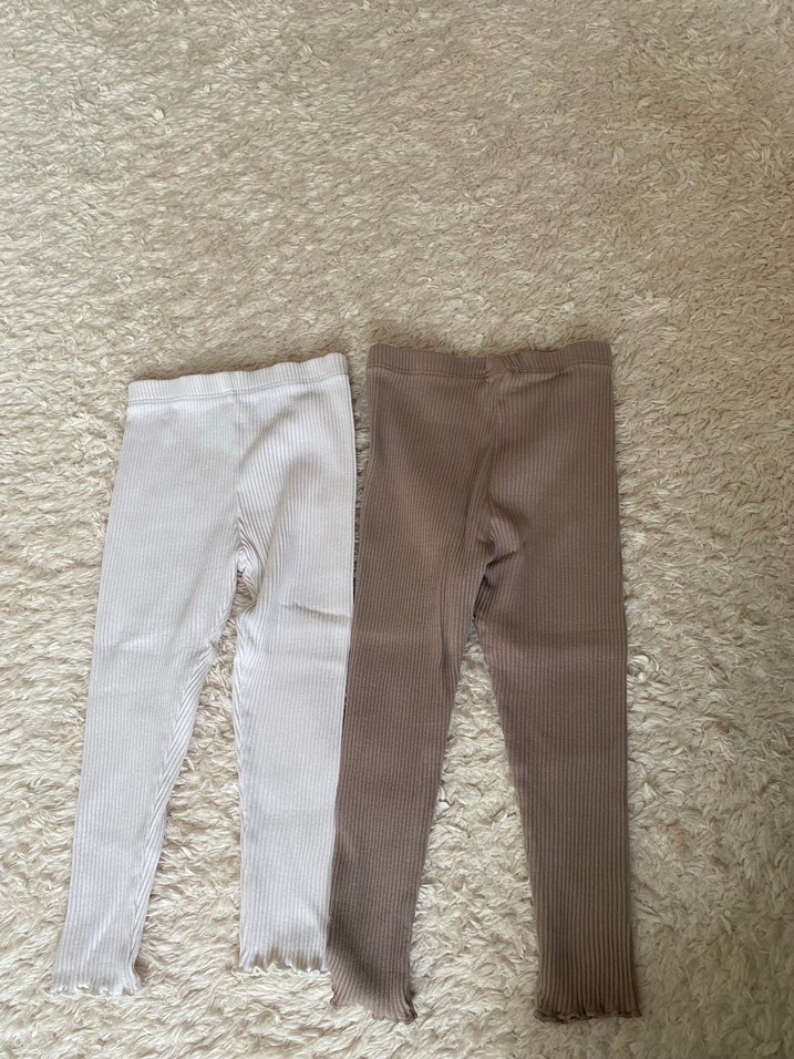 Kız Çocuk Pilili Keten Tayt - Görsel 5