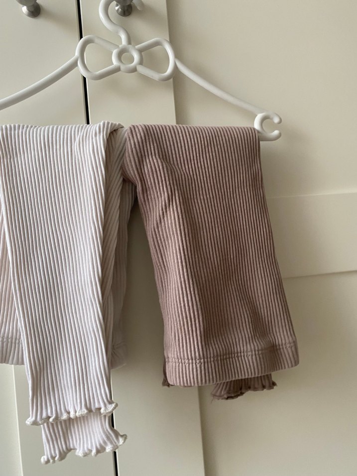 Kız Çocuk Pilili Keten Tayt - Görsel 2