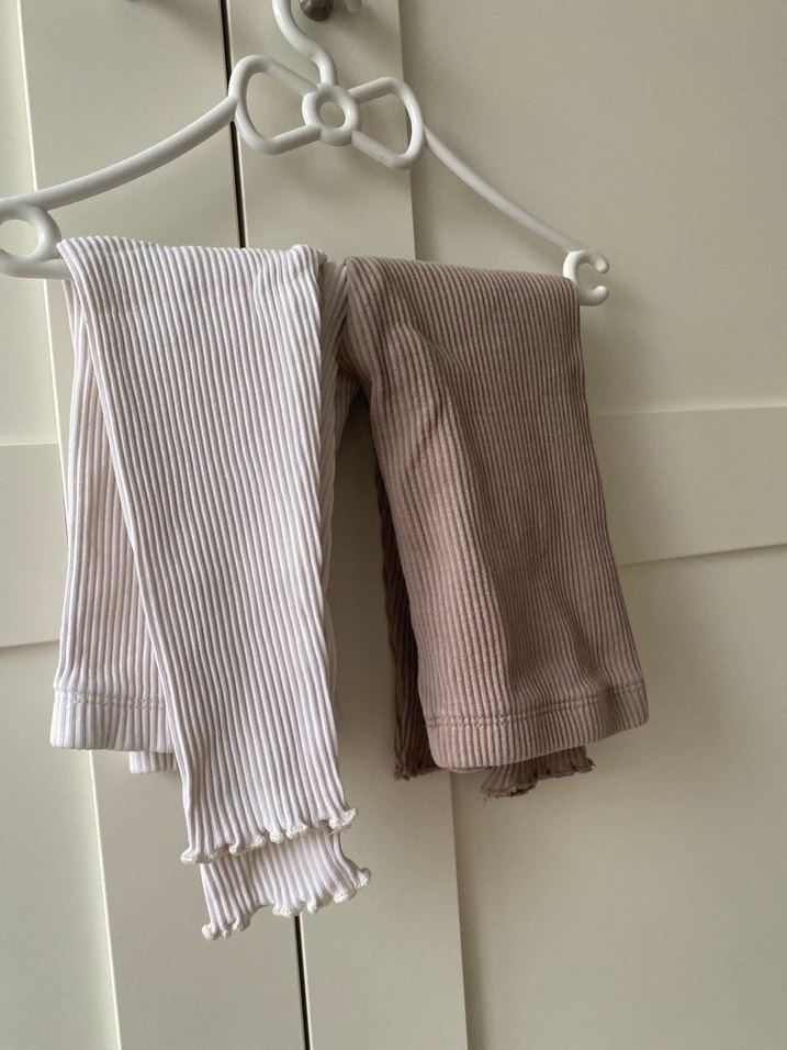 Kız Çocuk Pilili Keten Tayt - Görsel 3