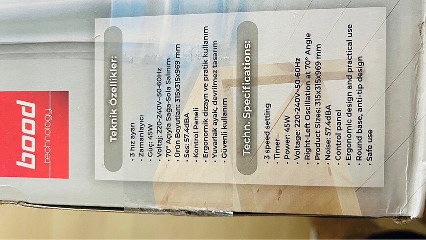 Bood kf 50 serinletici kule fan - Görsel 2