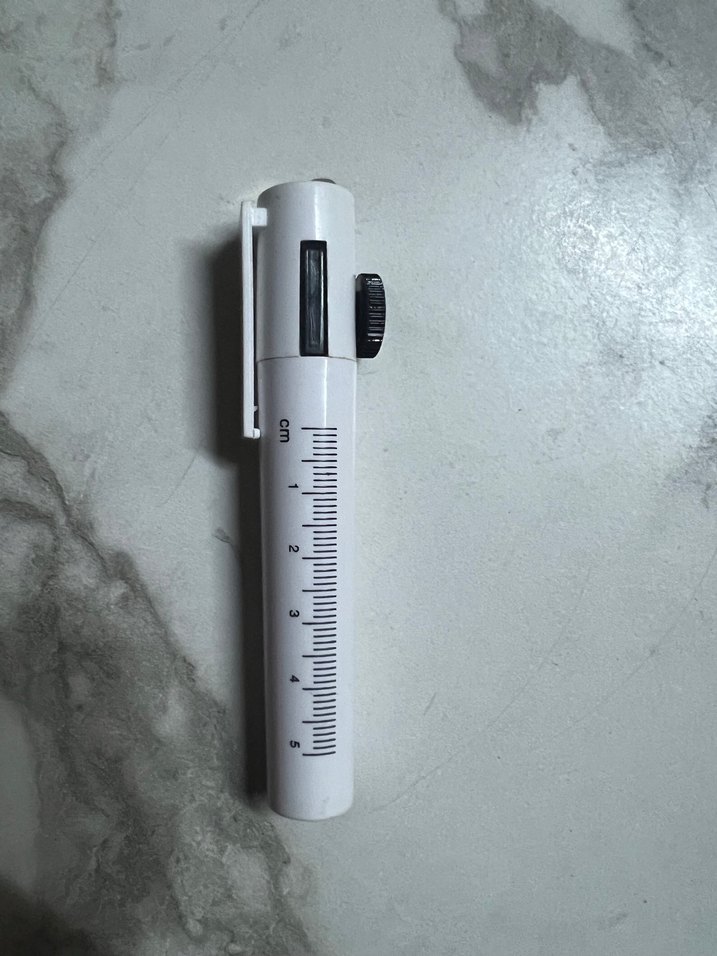 Gri Mini Cetveli ve İşaretleyici Kalem mühendis kalemi - Görsel 2