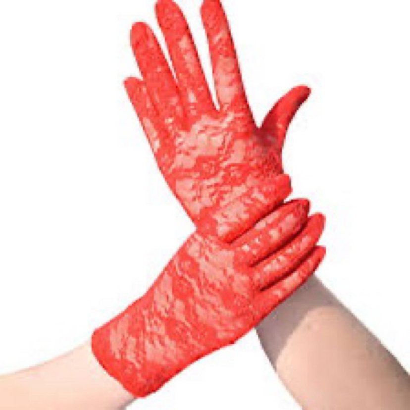 Kırmızı Dantel Kadın Eldiven - Görsel 2