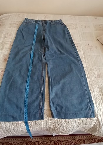 Geniş Kesim Midi Kot Pantolon