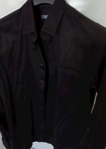 Düğmeli Siyah Erkek Gömlek - Görsel 3