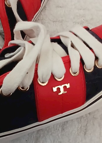 tori burch Kırmızı Bağcıklı Spor Ayakkabı - Görsel 3