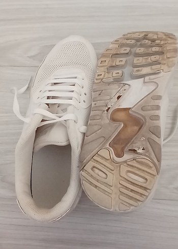 Kadın Beyaz Bağcıklı Spor Ayakkabı - Görsel 4