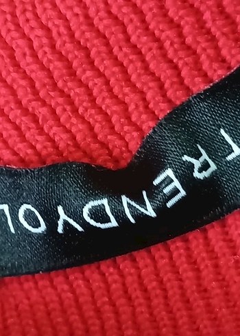 Yüksek Yakalı Kırmızı Kadın Kazak - Görsel 5