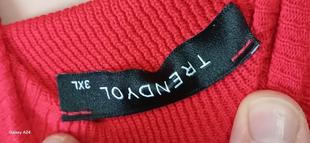 Yüksek Yakalı Kırmızı Kadın Kazak - Görsel 5