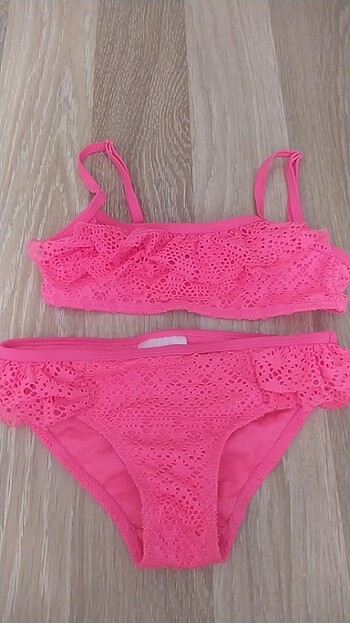 6 Yaş Beden pembe Renk Bikini çocuk