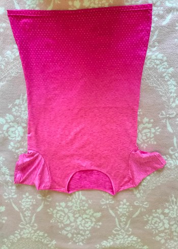 Kız Çocuk Pembe Fırfırlı Tişört