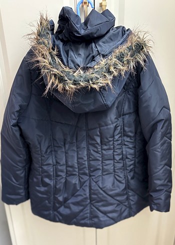 Lcw Kadın lacivert  Midi Kaban, Kürklü, - Görsel 2