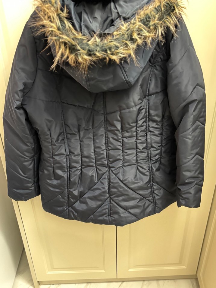 Lcw Kadın lacivert  Midi Kaban, Kürklü, - Görsel 3