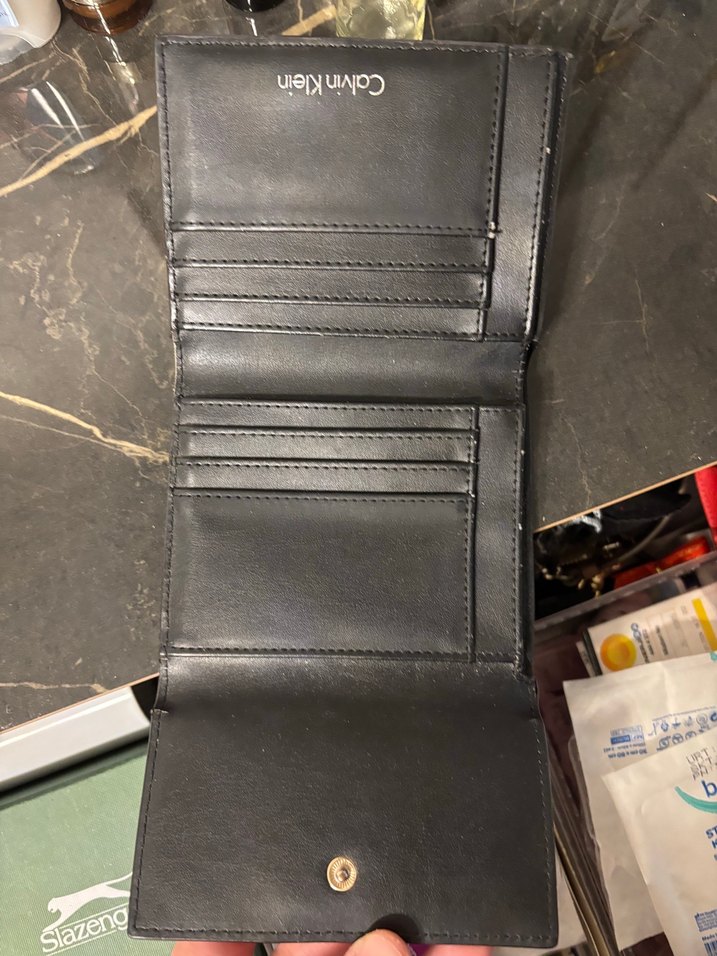 Bej Deri Calvin Klein Kadın Cüzdan - Görsel 2